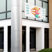 Farbenfrohe Eisdiele/Süßwarengeschäft Banner (Äußeres Gebäude)