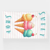 Farbenfrohe Eisdiele/Süßwarengeschäft Banner (Horizontal)