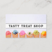 Farbenfrohe Eisdiele Visitenkarte (Vorderseite)