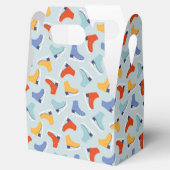 Farbenfrohe Eiszeit Skate Wintermuster Geschenkschachtel (Geöffnet)