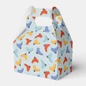 Farbenfrohe Eiszeit Skate Wintermuster Geschenkschachtel (Vorderseite)