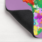 Farbenfrohe Elefant Mousepad (Ecke)