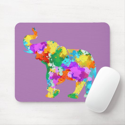 Farbenfrohe Elefant Mousepad (Mit Mouse)