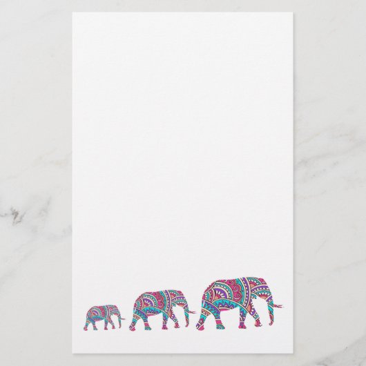 Farbenfrohe Elefanten Flyer (Vorne)