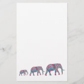 Farbenfrohe Elefanten Flyer (Hinten)