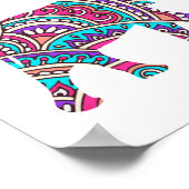 Farbenfrohe Elefanten Poster (Ecke)