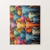 farbenfrohe Elefanten Puzzle (Vertikal)