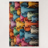 farbenfrohe Elefanten Puzzle (Vertikal)