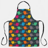 Farbenfrohe Elefanten Schürze (Vorderseite)