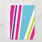 Farbenfrohe Elefanteneinladung Einladung (Rückseite)