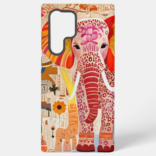 Farbenfrohe Elefantenkollektion Kunst Samsung Galaxy Hülle