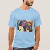 Farbenfrohe Elefantenkunst T-Shirt (Vorderseite)