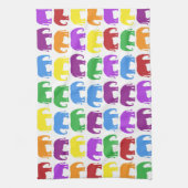 Farbenfrohe Elefantenmuster Geschirrtuch (Vertikal)