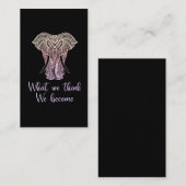 Farbenfrohe Elefantenquote Visitenkarte (Vorne/Hinten)