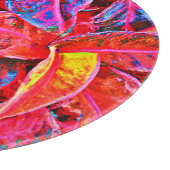 Farbenfrohe Elegance-Blätter Muster Schneidebrett (Ecke)