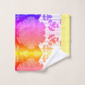 Farbenfrohe elegante Abstrakt geometrische Hinterg Badhandtuch Set (Waschlappen)