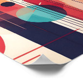 Farbenfrohe Elegante Geometrische Stilkunst Poster (Ecke)