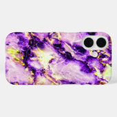 Farbenfrohe Elegante Marmorbäume Lila Rosa und Gol Case-Mate iPhone Hülle (Rückseite (Horizontal))