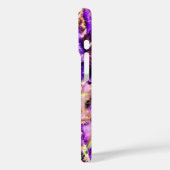 Farbenfrohe Elegante Marmorbäume Lila Rosa und Gol Case-Mate iPhone Hülle (Rückseite / Links)