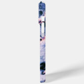 Farbenfrohe Elegante Marmorplatte Weiß Blau und Ro Case-Mate iPhone Hülle (Rückseite / Links)