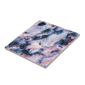 Farbenfrohe Elegante Marmorplatte Weiß Blau und Ro Fliese (Seite)