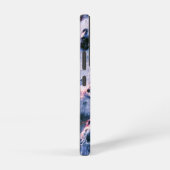 Farbenfrohe Elegante Marmorplatte Weiß Blau und Ro Samsung Galaxy Hülle (Rechte Seite)