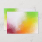 Farbenfrohe Elegante Moderne Abstrakte Blanche Vor Mitteilungskarte (Vorne/Hinten)