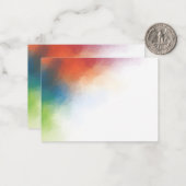 Farbenfrohe Elegante Moderne Abstrakte Kunst, Dich Mitteilungskarte (Vorderseite/Rückseite Beispiel)