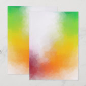 Farbenfrohe Elegante Modernes Abstraktes Kunstwerk Mitteilungskarte (Vorne/Hinten)