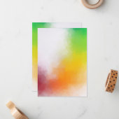 Farbenfrohe Elegante Modernes Abstraktes Kunstwerk Mitteilungskarte (Vorderseite/Rückseite Beispiel)