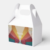 Farbenfrohe Elegante Rainbow Hochzeit Einladung Geschenkschachtel (Rückseite)