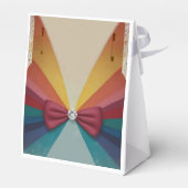 Farbenfrohe Elegante Rainbow Hochzeit Einladung Geschenkschachtel (Rückseite)
