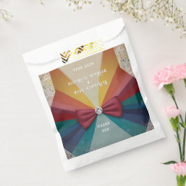 Farbenfrohe Elegante Rainbow Hochzeit Einladung Geschenktütchen