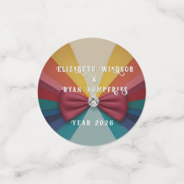 Farbenfrohe Elegante Rainbow Hochzeit Einladung Konfetti