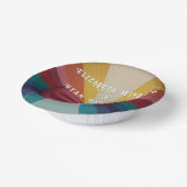 Farbenfrohe Elegante Rainbow Hochzeit Einladung Pappteller (Gewinkelt)