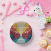 Farbenfrohe Elegante Rainbow Hochzeit Einladung Pappteller (Party)