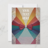 "Farbenfrohe Elegante Rainbow Hochzeit RSVP Karte (Rückseite)