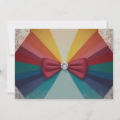 Farbenfrohe Elegante Rainbow Wedding Dankeskarte (Rückseite)