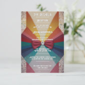 "Farbenfrohe Elegante Regenbogen Begleitkarte (Stehend Vorderseite)