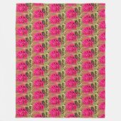 Farbenfrohe Elegante Rosa Blume Rosa Blütenfarben Fleecedecke (Vorderseite)