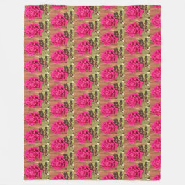 Farbenfrohe Elegante Rosa Blume Rosa Blütenfarben Fleecedecke