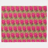 Farbenfrohe Elegante Rosa Blume Rosa Blütenfarben Fleecedecke (Vorderseite (Horizontal))