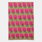 Farbenfrohe Elegante Rosa Blume Rosa Blütenfarben Geschirrtuch (Vertikal)