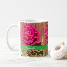 Farbenfrohe Elegante Rosa Blume Rosa Blütenfarben Kaffeetasse