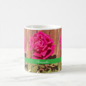 Farbenfrohe Elegante Rosa Blume Rosa Blütenfarben Kaffeetasse (Mittel)