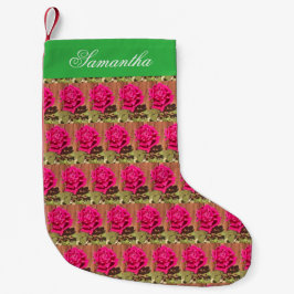 Farbenfrohe Elegante Rosa Blume Rosa Blütenfarben Kleiner Weihnachtsstrumpf