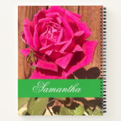 Farbenfrohe Elegante Rosa Blume Rosa Blütenfarben Notizblock (Rückseite)