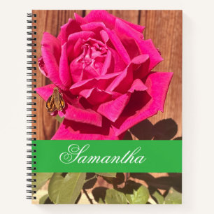 Farbenfrohe Elegante Rosa Blume Rosa Blütenfarben Notizblock