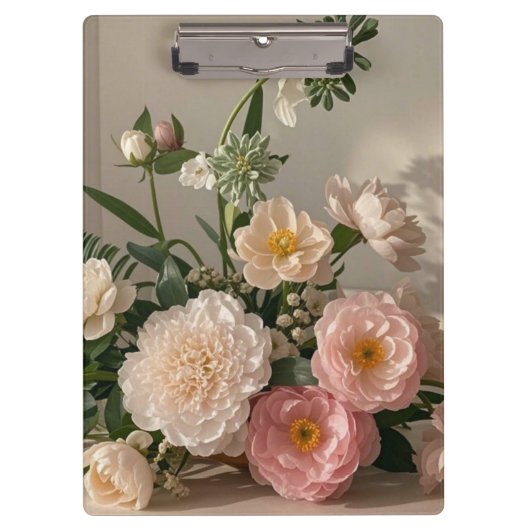 Farbenfrohe Elegante, Vintag inspiriert Blume Klemmbrett (Vorderseite)