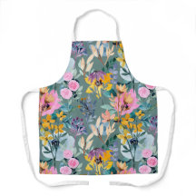 farbenfrohe, elegante Wasser All-Over-Print-Schürz